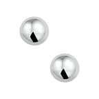 Oorknoppen halfbol zilver wit