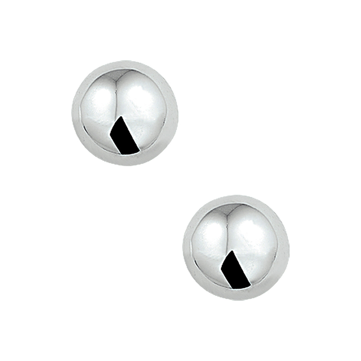 Oorknoppen halfbol zilver wit