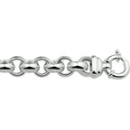 Armband jasseron 16 mm met groot springslot zilver wit