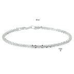 Armband fantasie 3,0 mm zilver wit