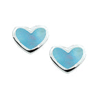 Oorknoppen hart zilver wit