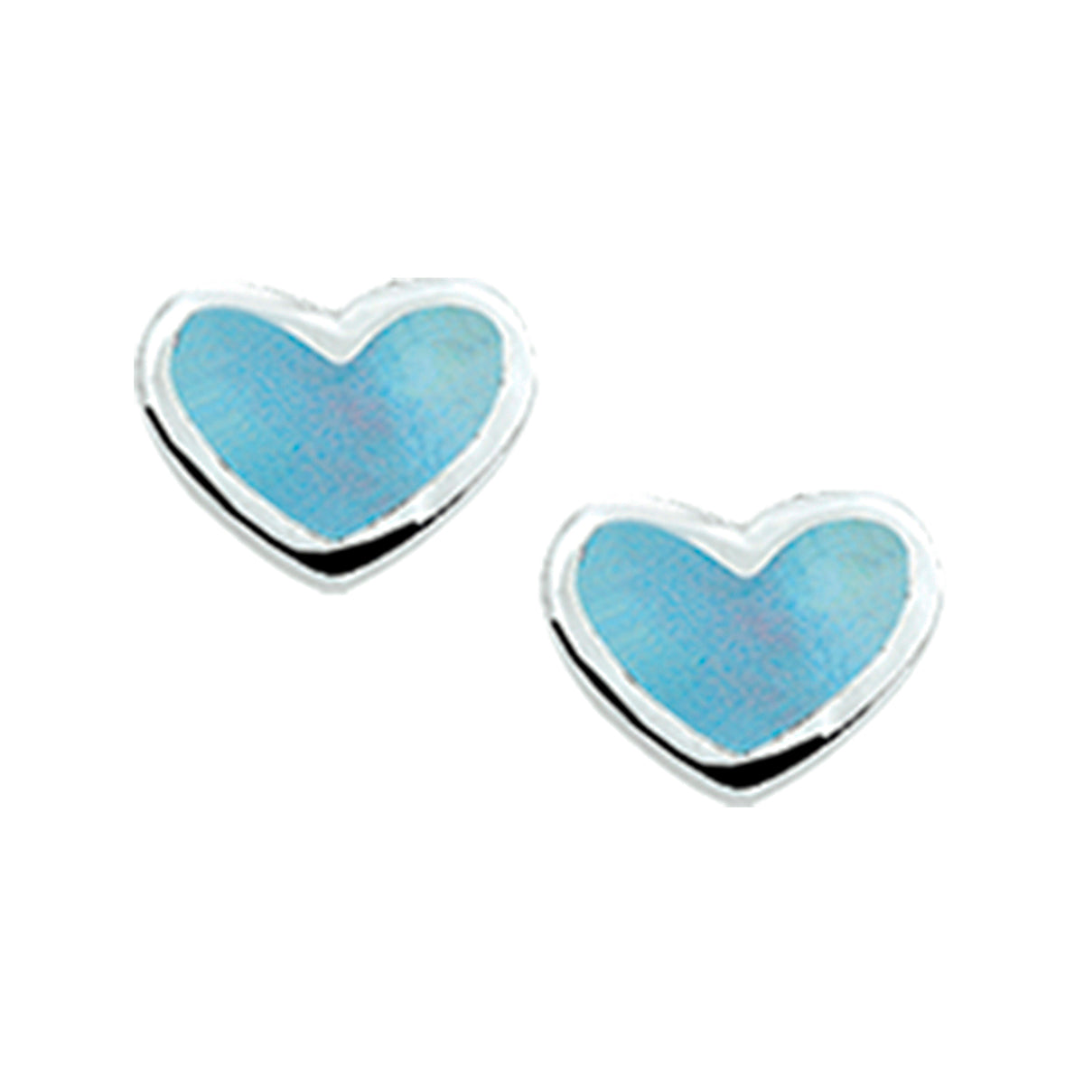 Oorknoppen hart zilver wit