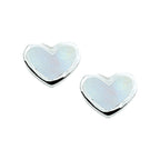 Oorknoppen hart zilver wit