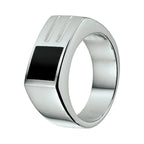 Ring onyx zilver wit