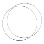 Oorringen 1,7 mm ronde buis zilver wit