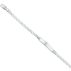 Graveerarmband valkenoog plaat 5,0 mm zilver wit