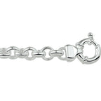 Armband jasseron 8,3 mm met groot springslot zilver wit