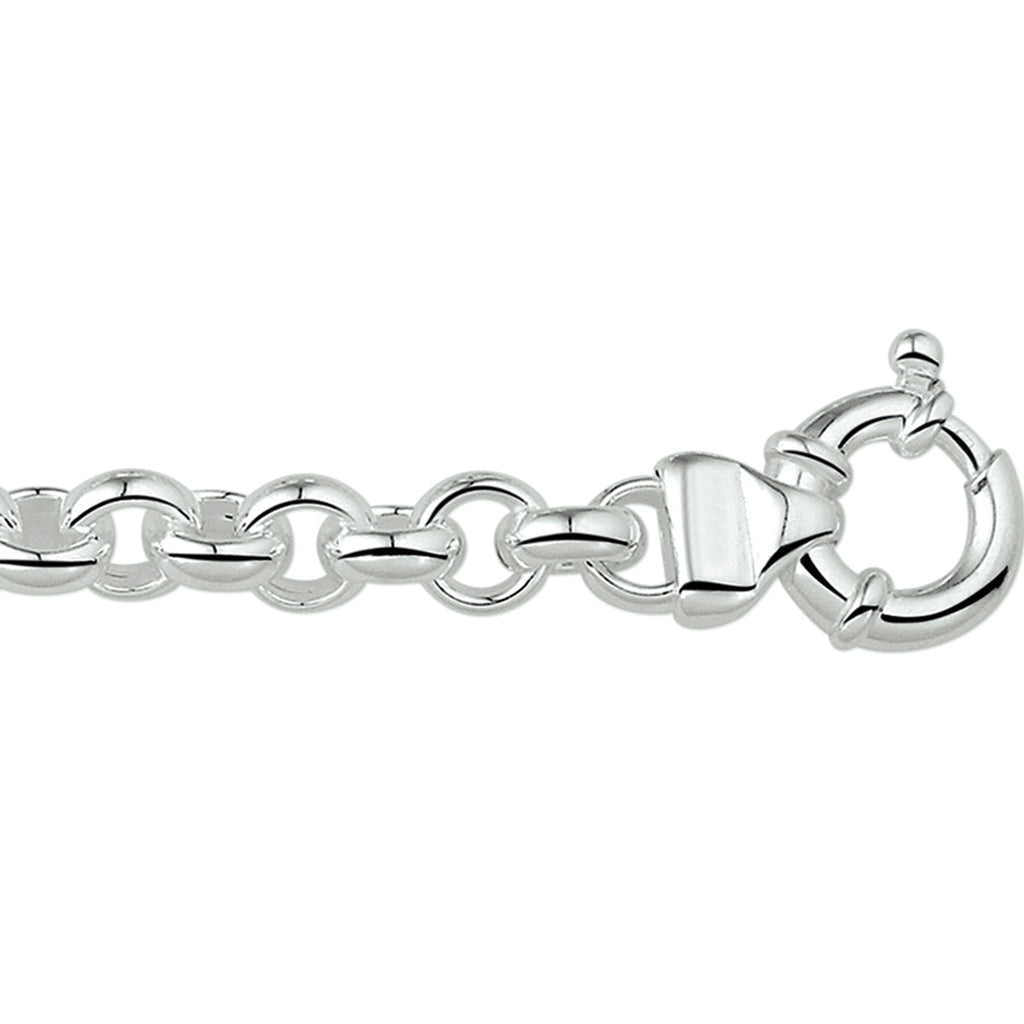 Armband jasseron 8,3 mm met groot springslot zilver wit