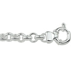 Armband jasseron 8,3 mm met groot springslot zilver wit