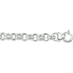 Armband jasseron 13 mm met groot springslot zilver wit