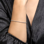 Vossestaart 2,5 mm zilver wit