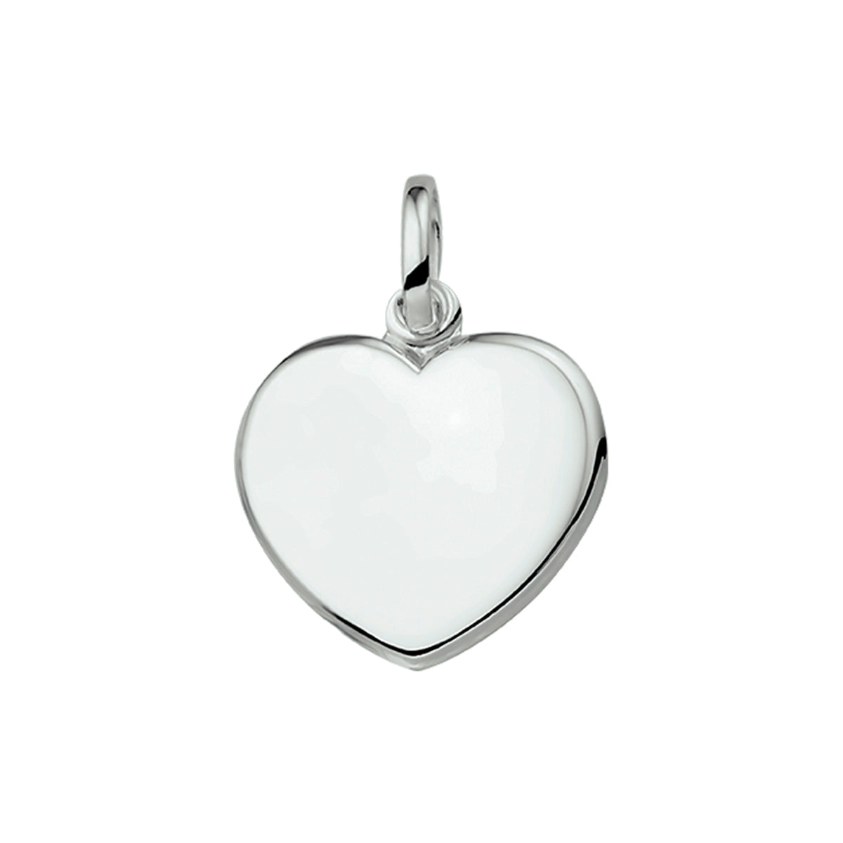 Graveerhartje zilver wit