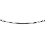 Collier omega rond 1,75 mm zilver wit