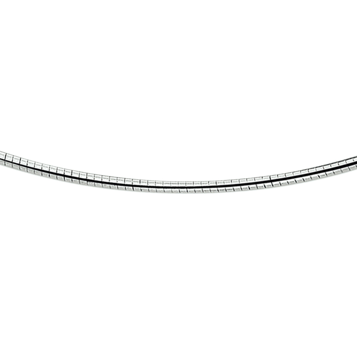 Collier omega rond 1,75 mm zilver wit