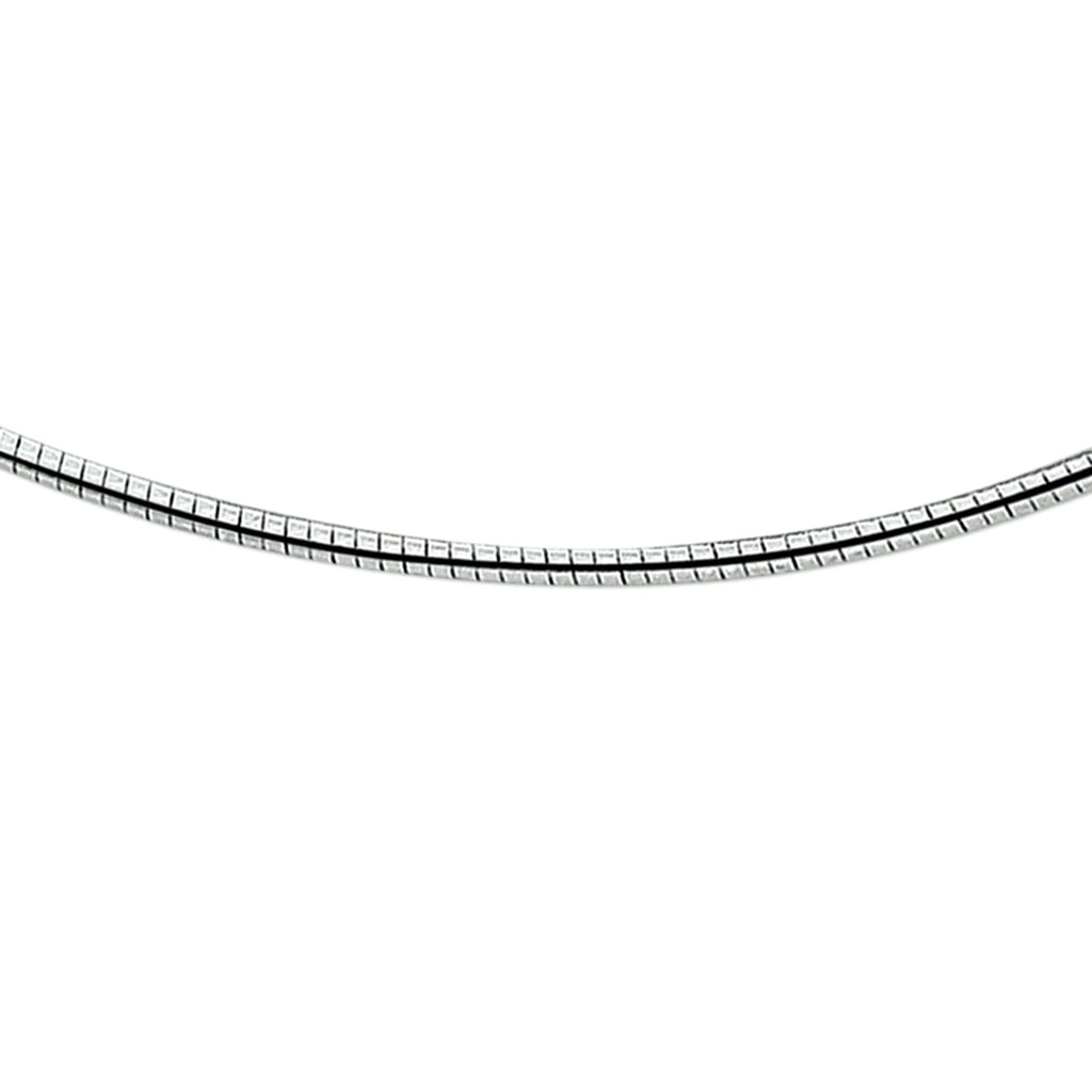 Collier omega rond 2,25 mm zilver wit