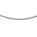 Collier omega rond 2,25 mm zilver wit
