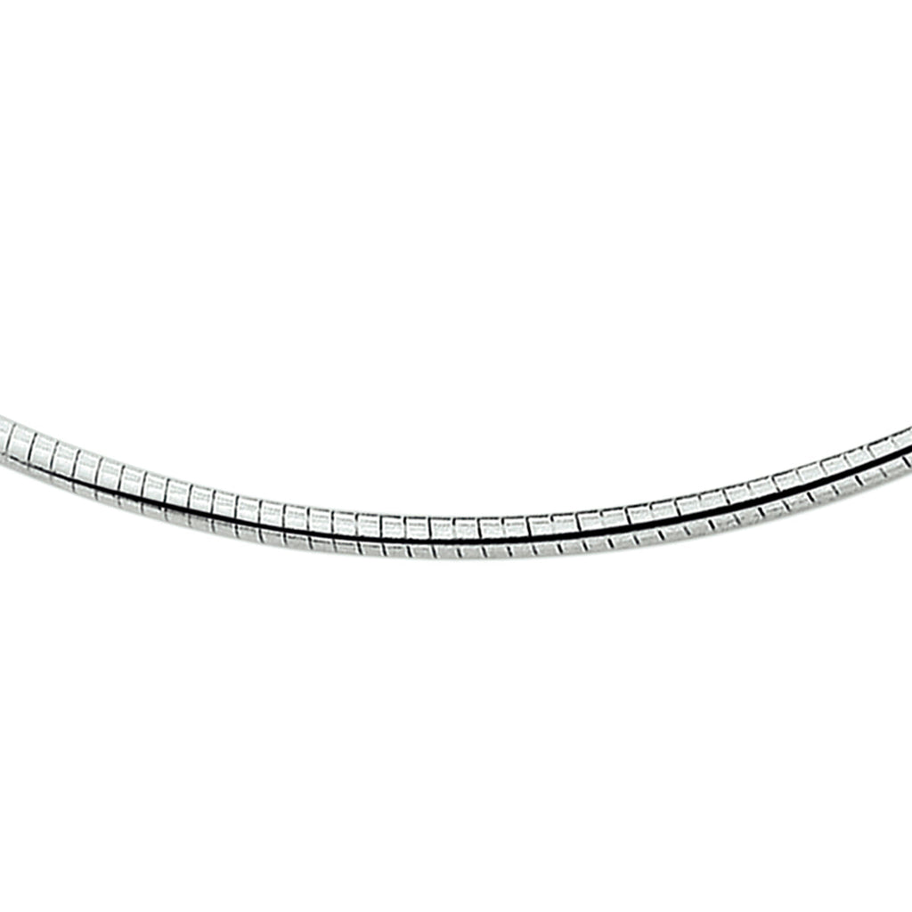 Collier omega rond 2,75 mm zilver wit