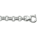 Armband jasseron 6 mm met groot springslot zilver wit