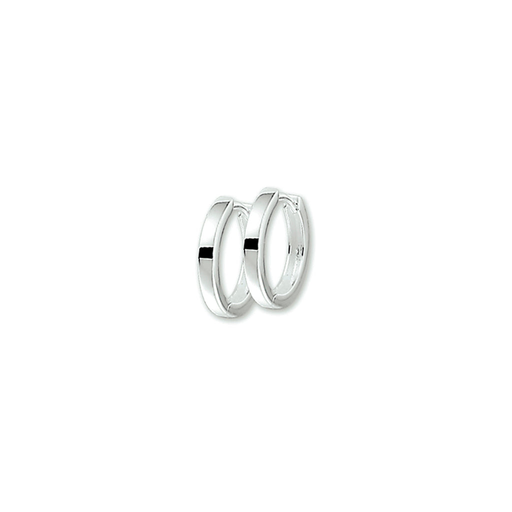 Klapoorringen 2 mm vlak zilver wit