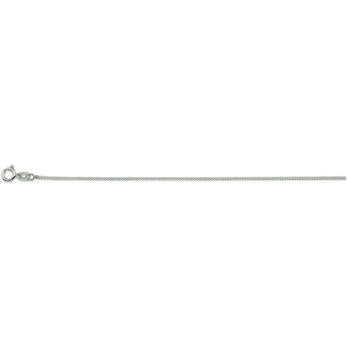 Collier gourmette 4-zijdes geslepen 1,0 mm zilver wit