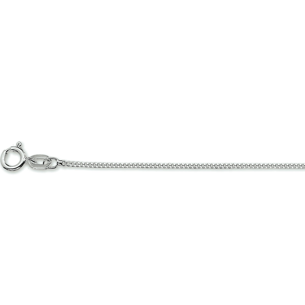 Collier gourmette 4-zijdes geslepen 1,0 mm zilver wit