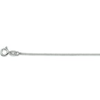 Collier gourmette 4-zijdes geslepen 1,0 mm zilver wit