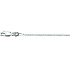 Collier venetiaans bol 1,5 mm zilver wit