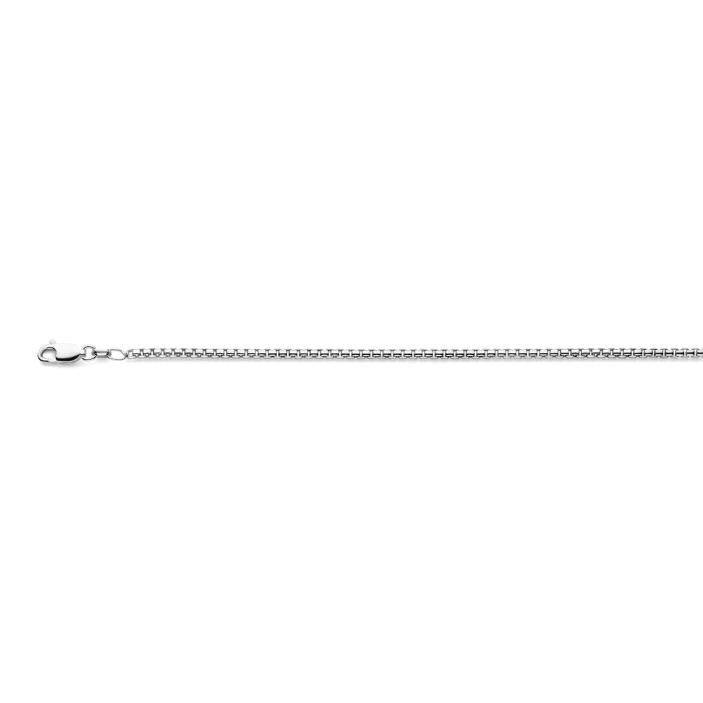 Collier venetiaans bol 2,0 mm zilver wit