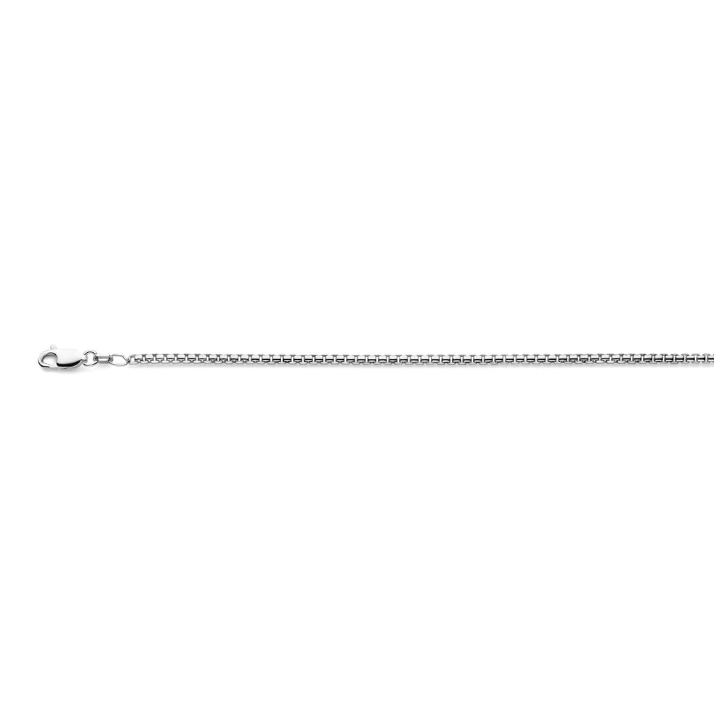 Collier venetiaans bol 2,0 mm zilver wit