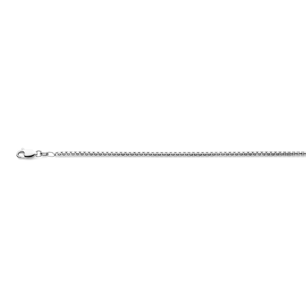 Collier venetiaans bol 2,0 mm zilver wit