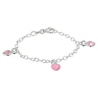 Armband hart zilver wit