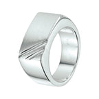 Ring poli/mat zilver wit