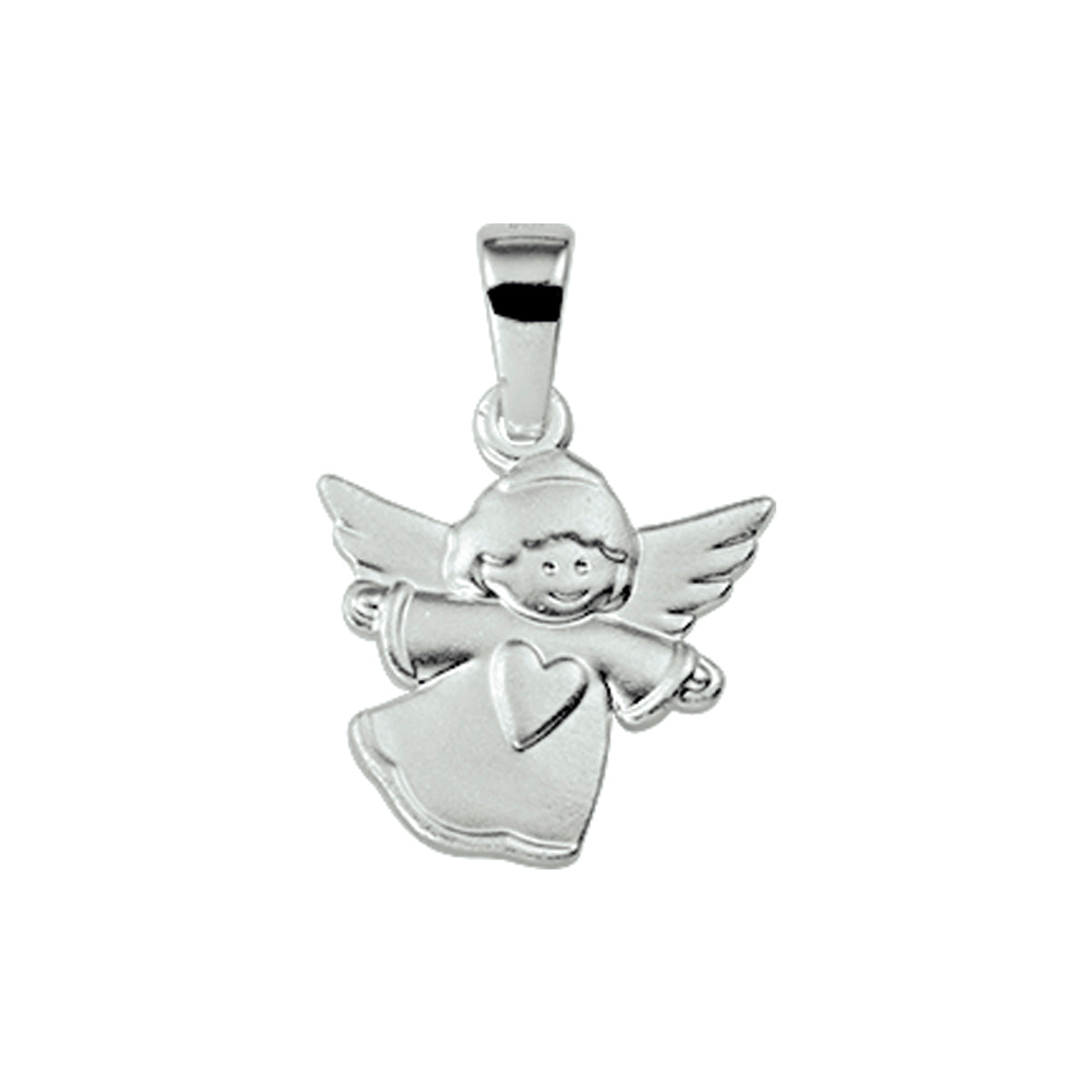 Hanger engeltje zilver wit