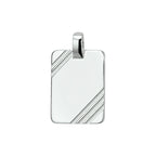 Graveerhanger poli/mat gediamanteerd zilver wit
