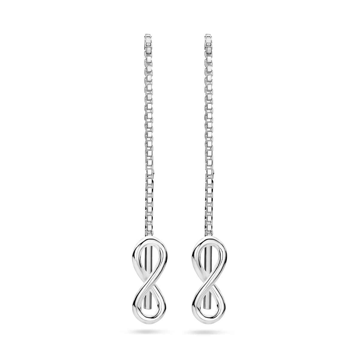 Doortrekoorbellen infinity zilver wit