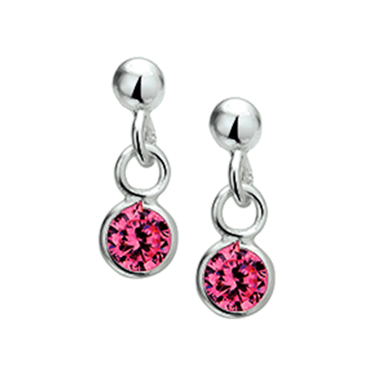 Oorhangers zirkonia zilver wit