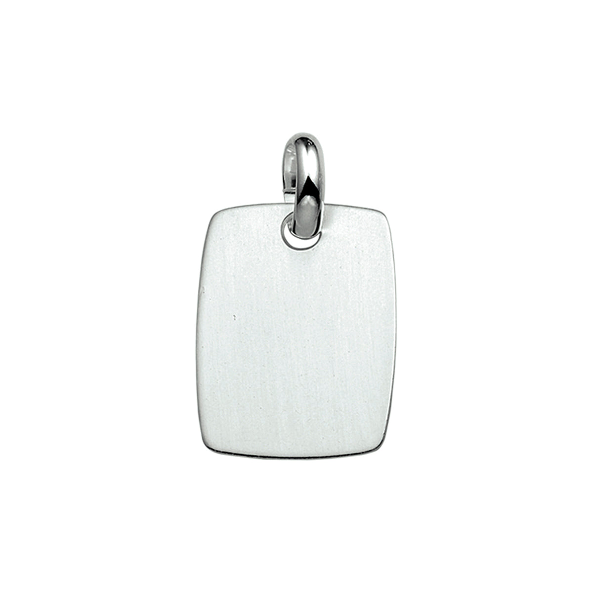 Graveerhanger poli/mat zilver wit