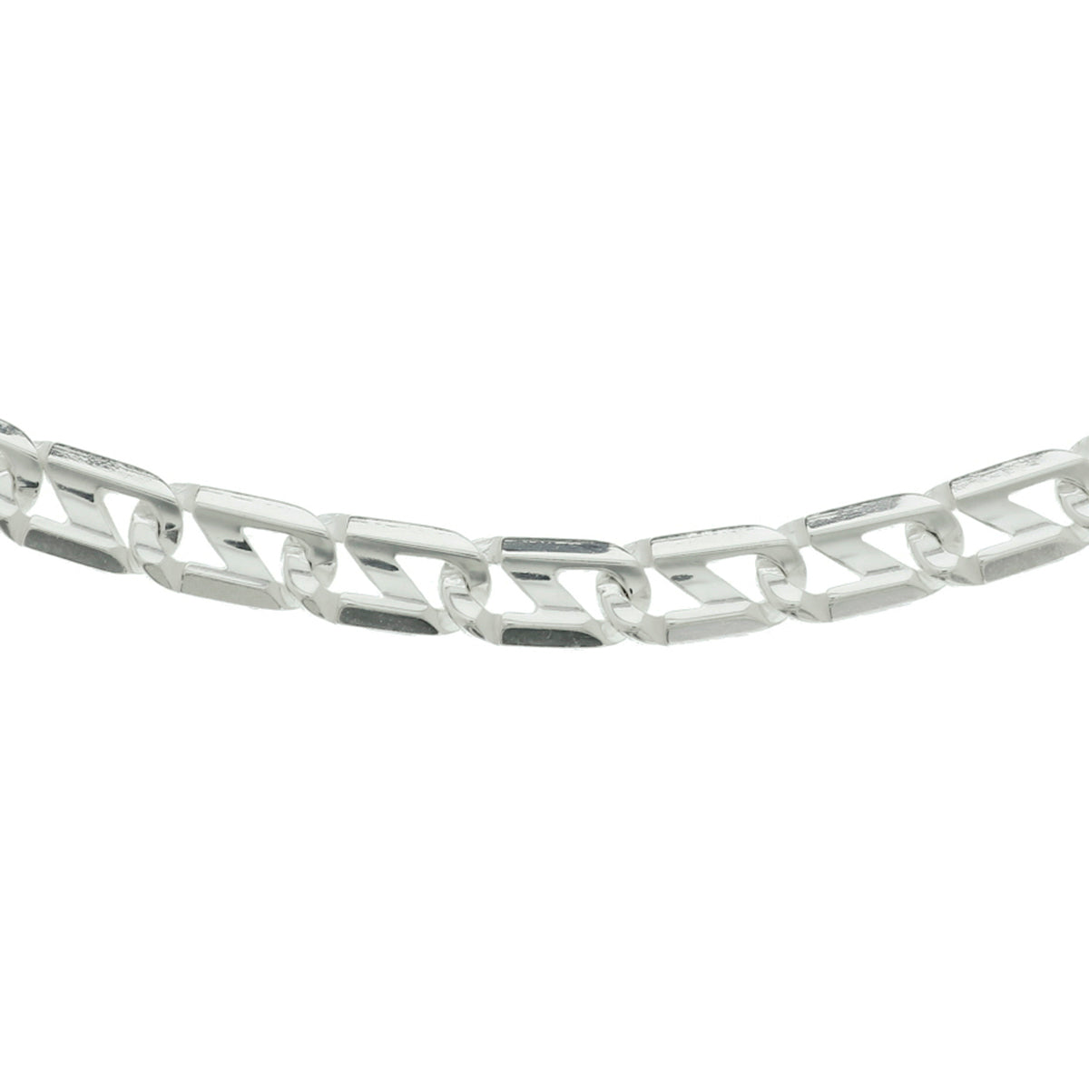 Anker plat 7,0 mm zilver wit