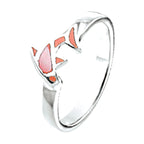 Ring dolfijn zilver wit