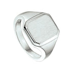 Graveerring poli/mat zilver wit