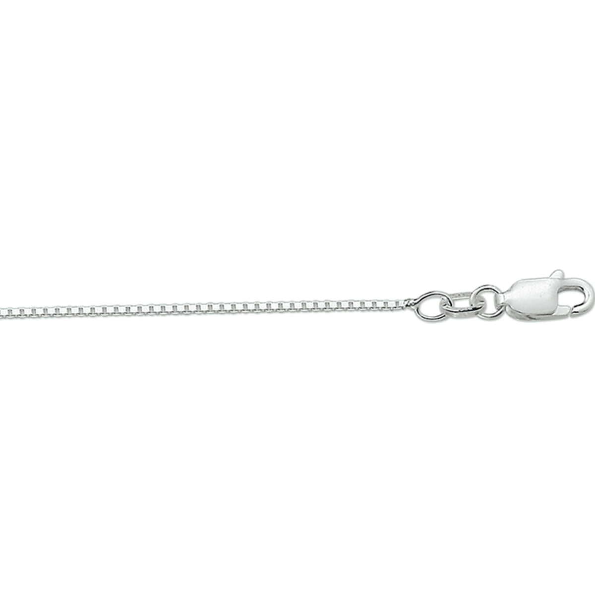 Collier venetiaans 1,1 mm 41 + 4 cm zilver wit