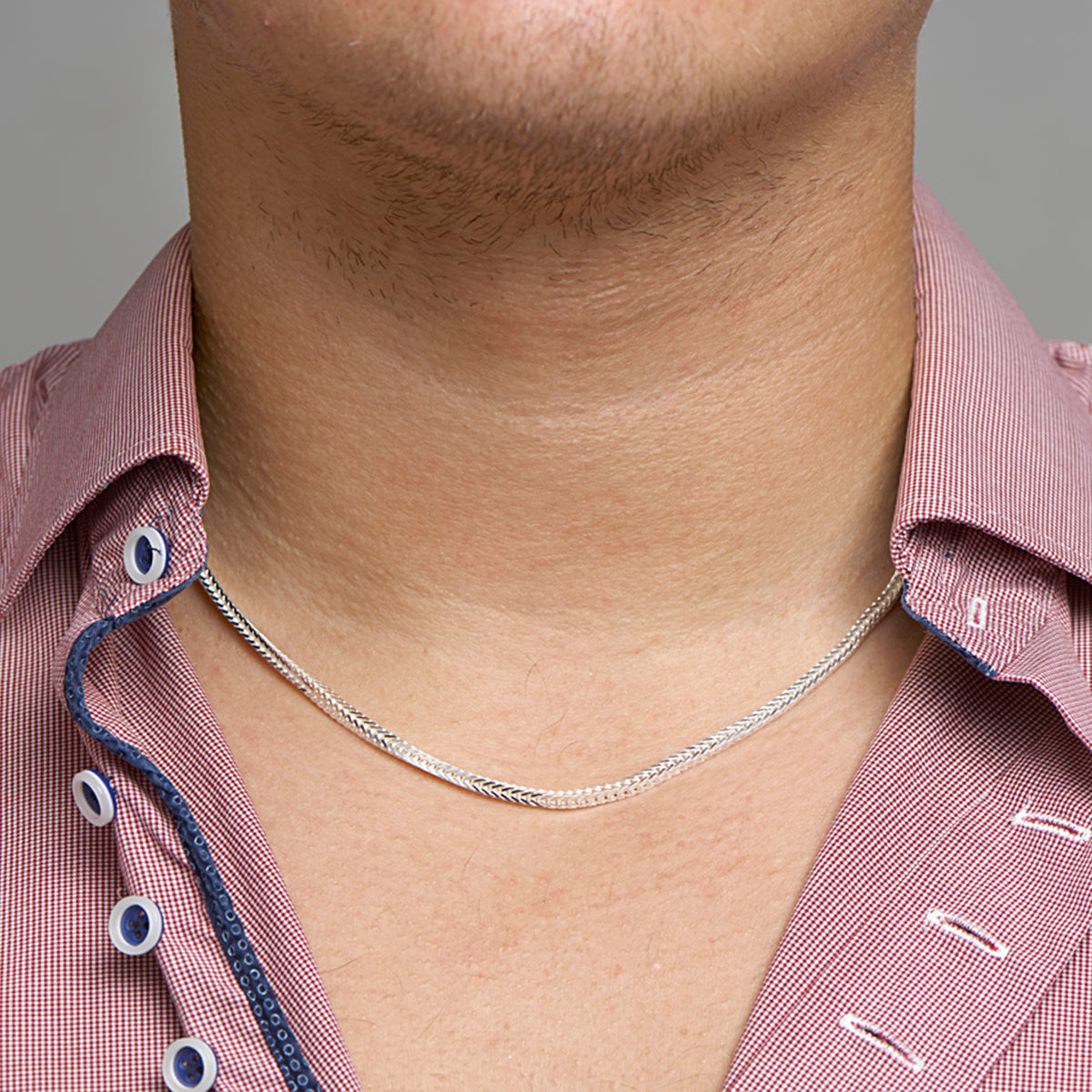 Vossestaart 2,5 mm zilver wit