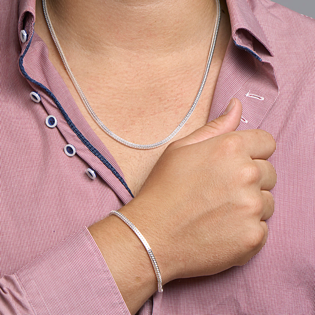 Vossestaart 2,5 mm zilver wit