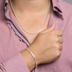 Vossestaart 2,5 mm zilver wit