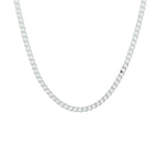 Collier gourmette 6-zijdes geslepen 2,8 mm zilver wit