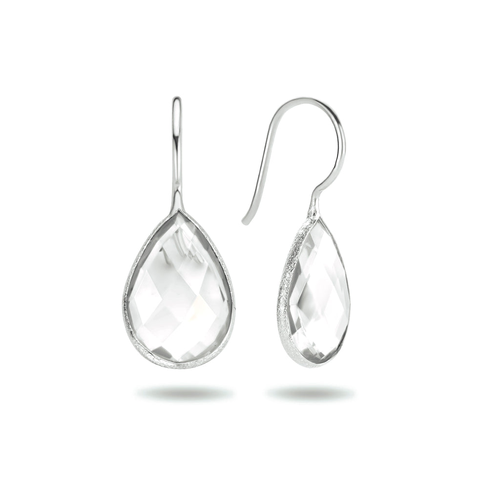 Oorhangers franse haak zilver wit