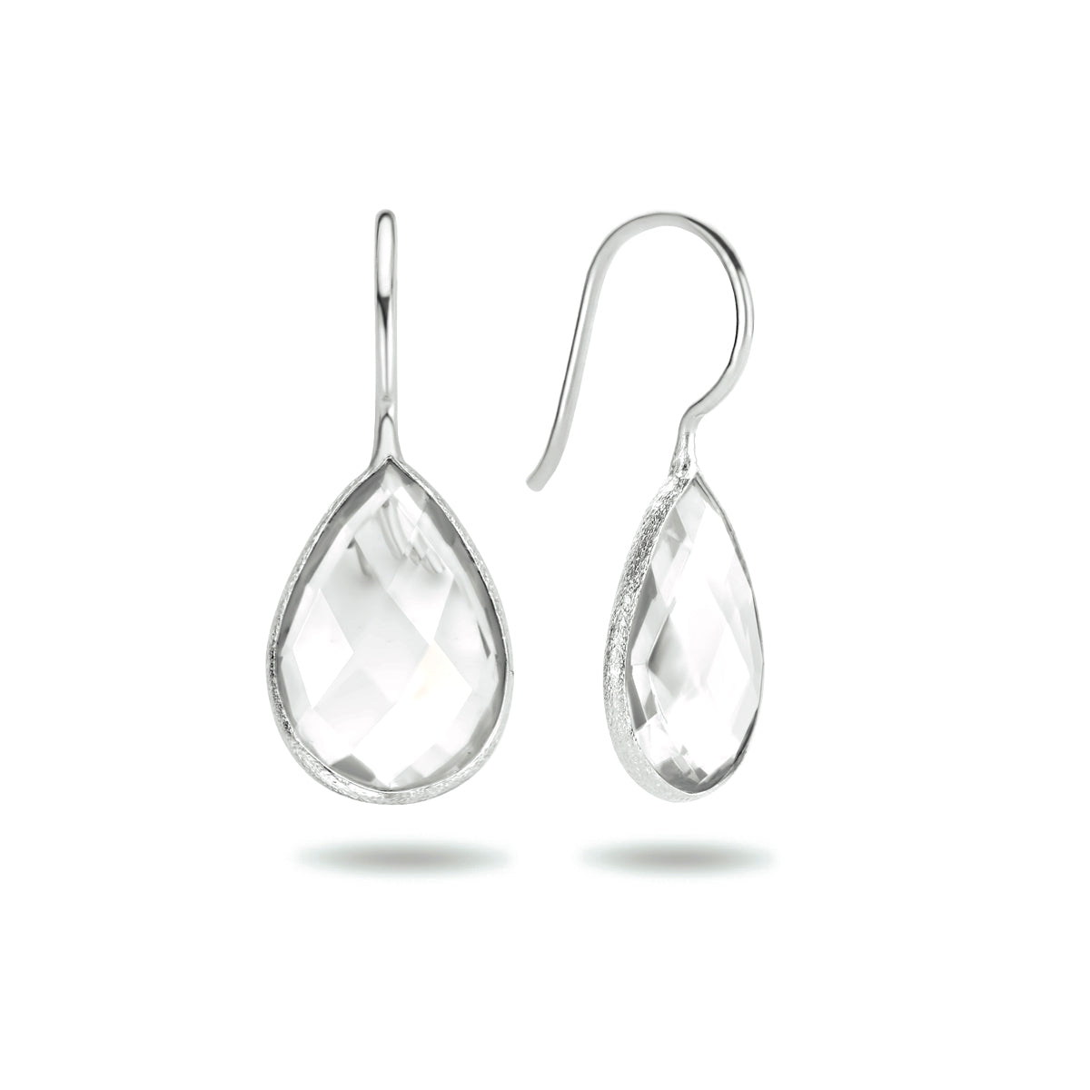 Oorhangers franse haak zilver wit