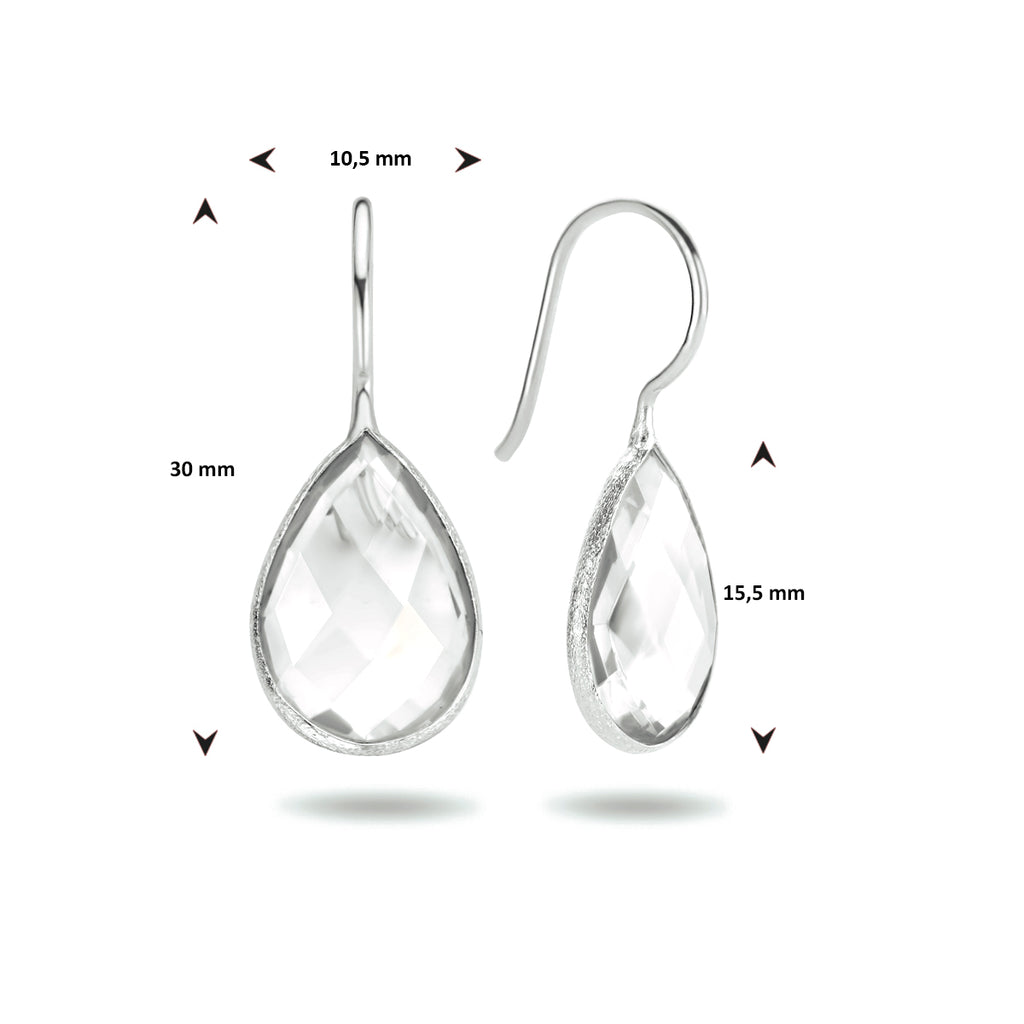 Oorhangers franse haak zilver wit