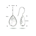 Oorhangers franse haak zilver wit