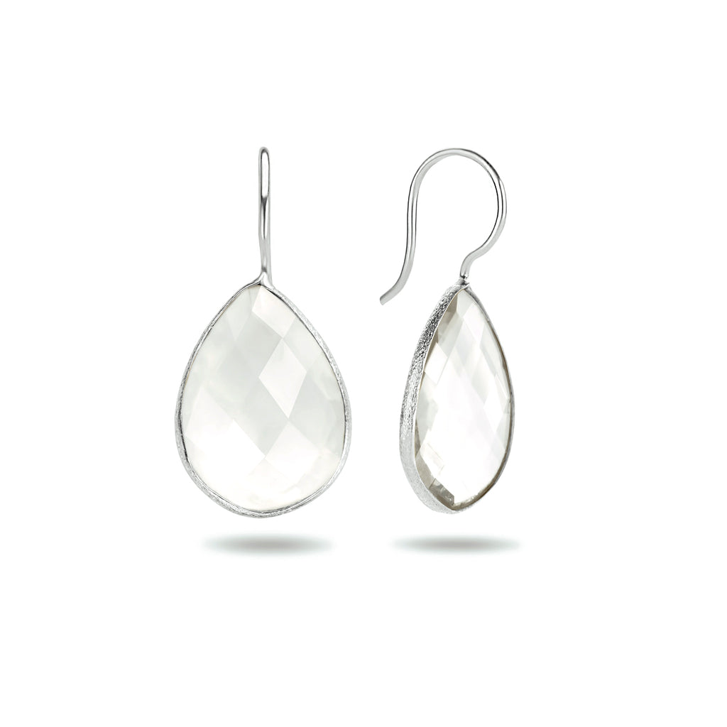 Oorhangers franse haak zilver wit